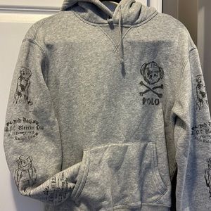 Men’s Polo Bear gray hoodie